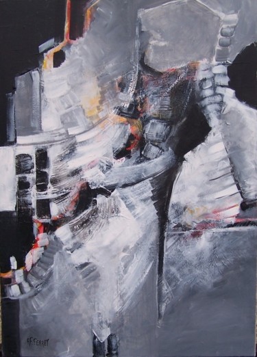 Peinture intitulée "Rêverie au dessus d…" par Anne-Frédérique Ferret, Œuvre d'art originale, Huile