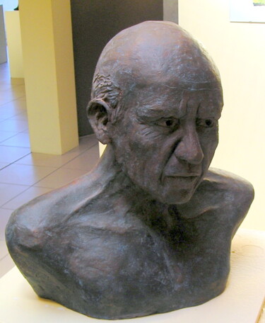 Sculpture intitulée "Pablo y Toreros" par Ruby, Œuvre d'art originale, Terre cuite