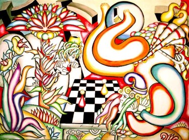 「Life and Death 」というタイトルの絵画 Konstantin Skoptsovによって, オリジナルのアートワーク, オイル