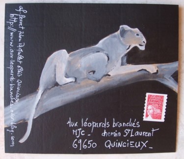 Sculpture intitulée "petit léopard...…" par Anne-Frédérique Ferret, Œuvre d'art originale, Autre
