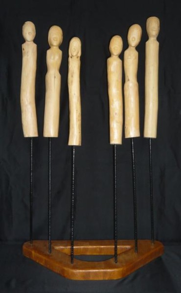 Sculpture intitulée "Choral en famille" par Anne Garnier, Œuvre d'art originale