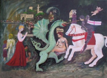 Peinture intitulée "Renaissance Fantasy" par Alan Embrée Osler, Œuvre d'art originale, Huile