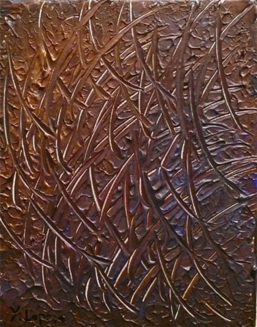 Peinture intitulée "LE GRIFFON D OR" par Yohan Chiche, Œuvre d'art originale, Huile