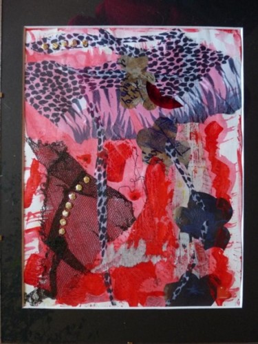 Collages intitulée "Sensualité voilée" par D A N ' I M A G ' I N, Œuvre d'art originale