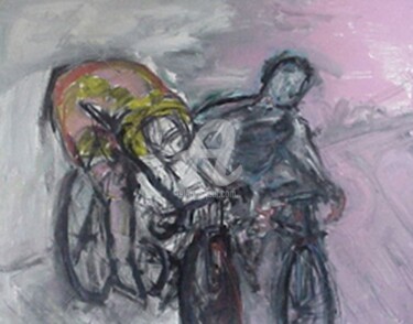 Pittura intitolato "sfida" da Bruno, Opera d'arte originale, Olio