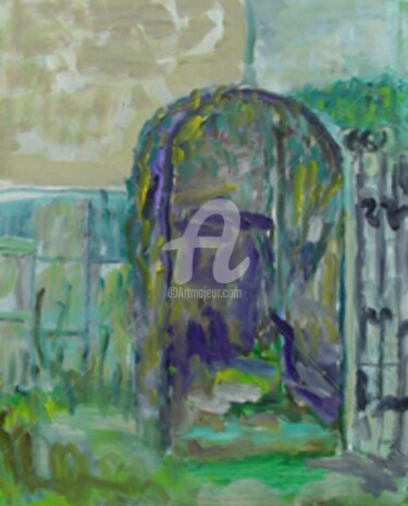 Pittura intitolato "angolo giardino Cur…" da Bruno, Opera d'arte originale, Olio
