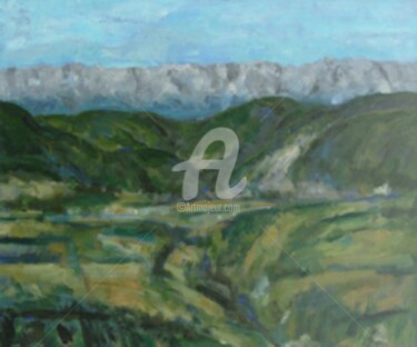 Pittura intitolato "catena del sirente" da Bruno, Opera d'arte originale, Olio