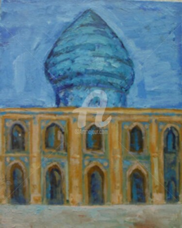 Pittura intitolato "ricordo di Esfahan…" da Bruno, Opera d'arte originale, Olio