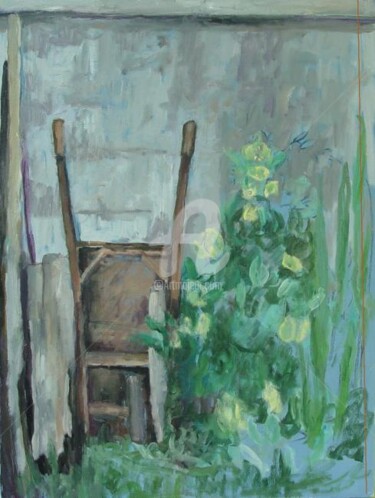 Pittura intitolato "giardino dei Curzio…" da Bruno, Opera d'arte originale, Olio