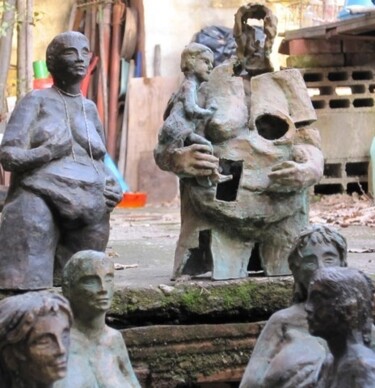 Rzeźba zatytułowany „1992 GROUPE DE SCUL…” autorstwa Michel Moskovtchenko, Oryginalna praca, Metale