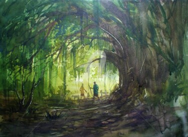 Painting titled "Imagination03" by Kishore Singh, Original Artwork, Oil