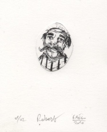 Dessin intitulée "Robert." par Frhégo, Œuvre d'art originale, Autre