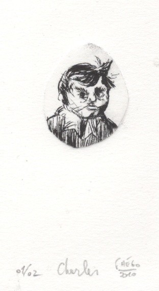 Dessin intitulée "Charles." par Frhégo, Œuvre d'art originale, Autre