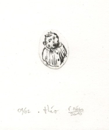 Dessin intitulée "Théo." par Frhégo, Œuvre d'art originale, Autre