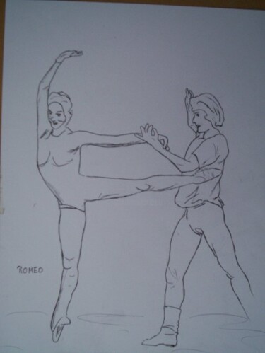 Desenho intitulada "BAILARINOS" por Romeo Zanchett, Obras de arte originais