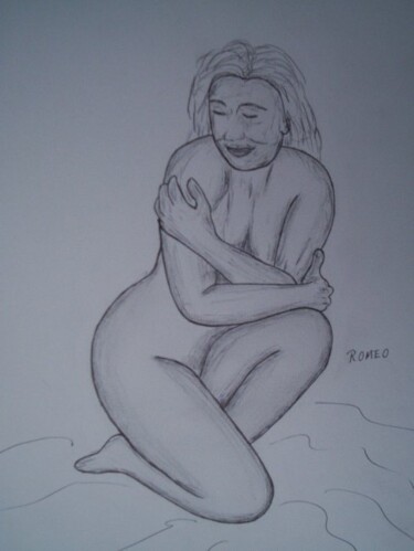 UMA POSE SENSUAL Desenho intitulada "UMA POSE SENSUAL" por Romeo Zanchett, Obras de arte originais