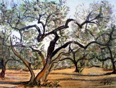 Painting titled "OLIVIERS" by Catherine Wernette, Original Artwork