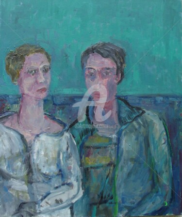 Pittura intitolato "amici" da Bruno, Opera d'arte originale, Olio