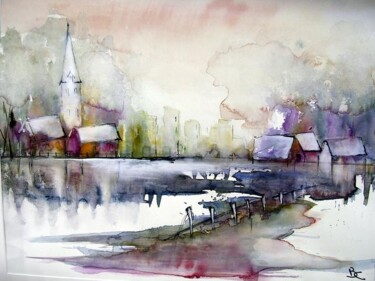 Peinture intitulée "L'hiver." par Bernard Courtalon (courtaloni), Œuvre d'art originale, Huile