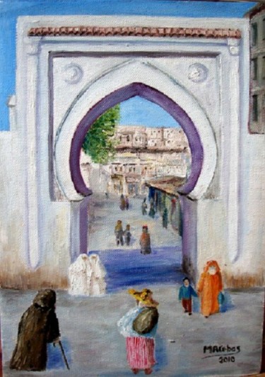 Peinture intitulée "Coin de Tanger" par Marian Cobos, Œuvre d'art originale