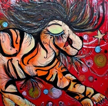 Peinture intitulée "Un brin de Folie" par Emilie Teillaud, Œuvre d'art originale