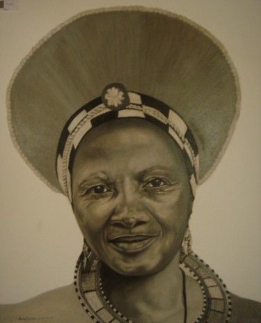 Painting titled "Xosa Sister" by Eb, Original Artwork, Oil