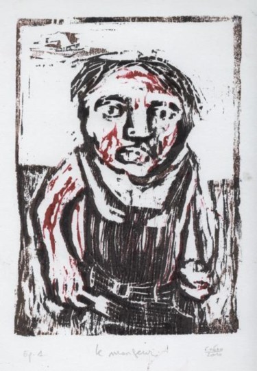 Dessin intitulée "Le mangeur." par Frhégo, Œuvre d'art originale, Autre