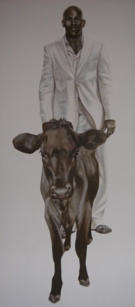 Painting titled "Labola Man" by Eb, Original Artwork, Oil