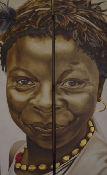 Painting titled "Biricchina" by Eb, Original Artwork, Oil