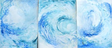Peinture intitulée "vue complète de Vag…" par Nanou, Œuvre d'art originale, Huile