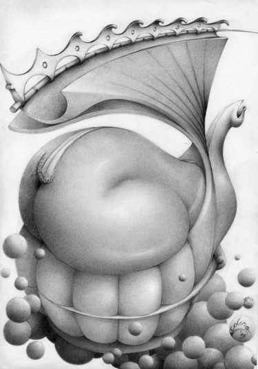 제목이 "T pot"인 그림 Symona Colina로, 원작, 흑연