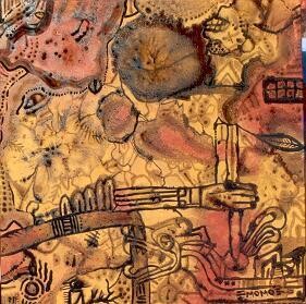 Peinture intitulée ""PETRÓLEO"" par Franco Momo, Œuvre d'art originale