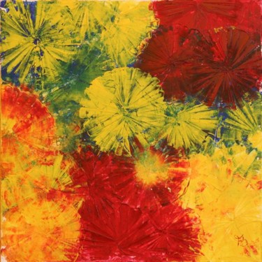Pittura intitolato "cactus flowers" da F, Opera d'arte originale, Olio