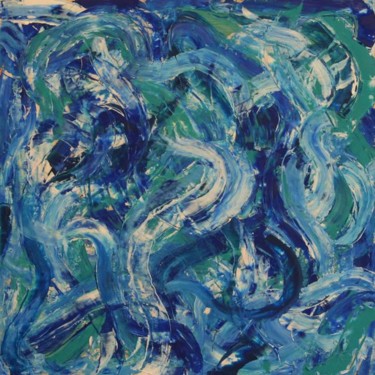 Pittura intitolato "fire" da F, Opera d'arte originale