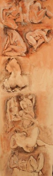 绘画 标题为“Acrylique ocre” 由Mariejose Lolmede, 原创艺术品