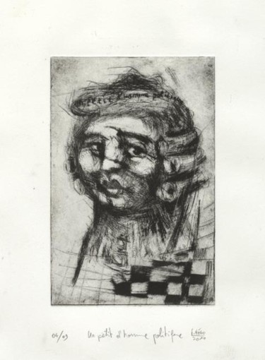 Dessin intitulée "Un petit d'homme po…" par Frhégo, Œuvre d'art originale, Autre