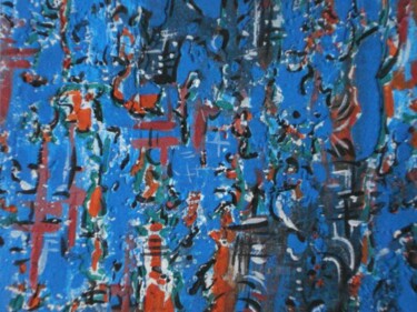 Peinture intitulée "Pérturbation" par H . Mortazavi, Œuvre d'art originale, Huile