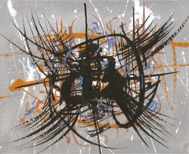 Peinture intitulée "Soudain" par H . Mortazavi, Œuvre d'art originale, Huile