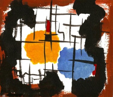 Peinture intitulée "TACHE" par H . Mortazavi, Œuvre d'art originale, Huile