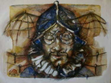 Painting titled "FANTASIA MACABRA (c…" by Alexander Leal Cid, Original Artwork, Oil