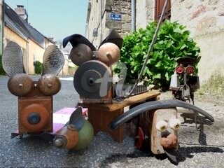 Sculpture titled "La meute photo de s…" by Elisabeth Faucheur, Original Artwork