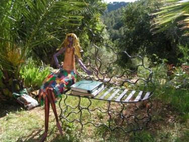 Sculpture intitulée "Violette" par Patrick Dupont, Œuvre d'art originale