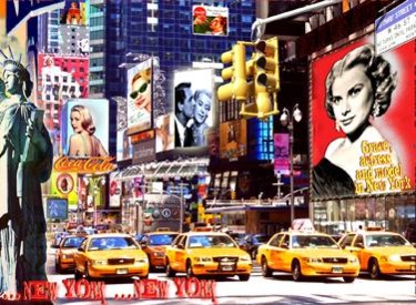 Peinture intitulée "NEW YORK / NEW YORK" par Alan Berg, Œuvre d'art originale