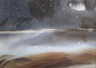 Peinture intitulée "Demain sera blanc v…" par Muriel Buthier-Chartrain, Œuvre d'art originale, Huile