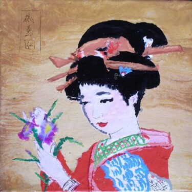 Geisha with Iris