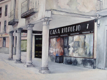 绘画 标题为“Casa Ridruejo - Are…” 由Tomás Castaño, 原创艺术品, 油