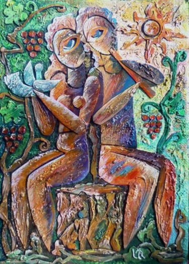 Картина под названием "Դրախտում/ В Раю" - Artyom Ghazaryan, Подлинное произведение искусства, Масло