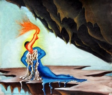 Painting titled "Spirit of love" by Puneet Sinha, Original Artwork, Oil
