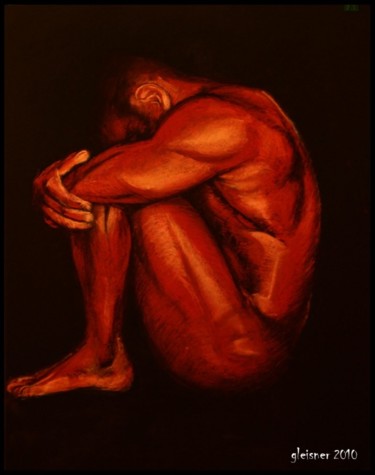 Dessin intitulée "black" par Gleisner, Œuvre d'art originale, Pastel