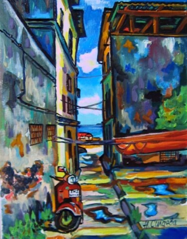 Painting titled "zanzibar stown town…" by Nina Silaeva, Original Artwork